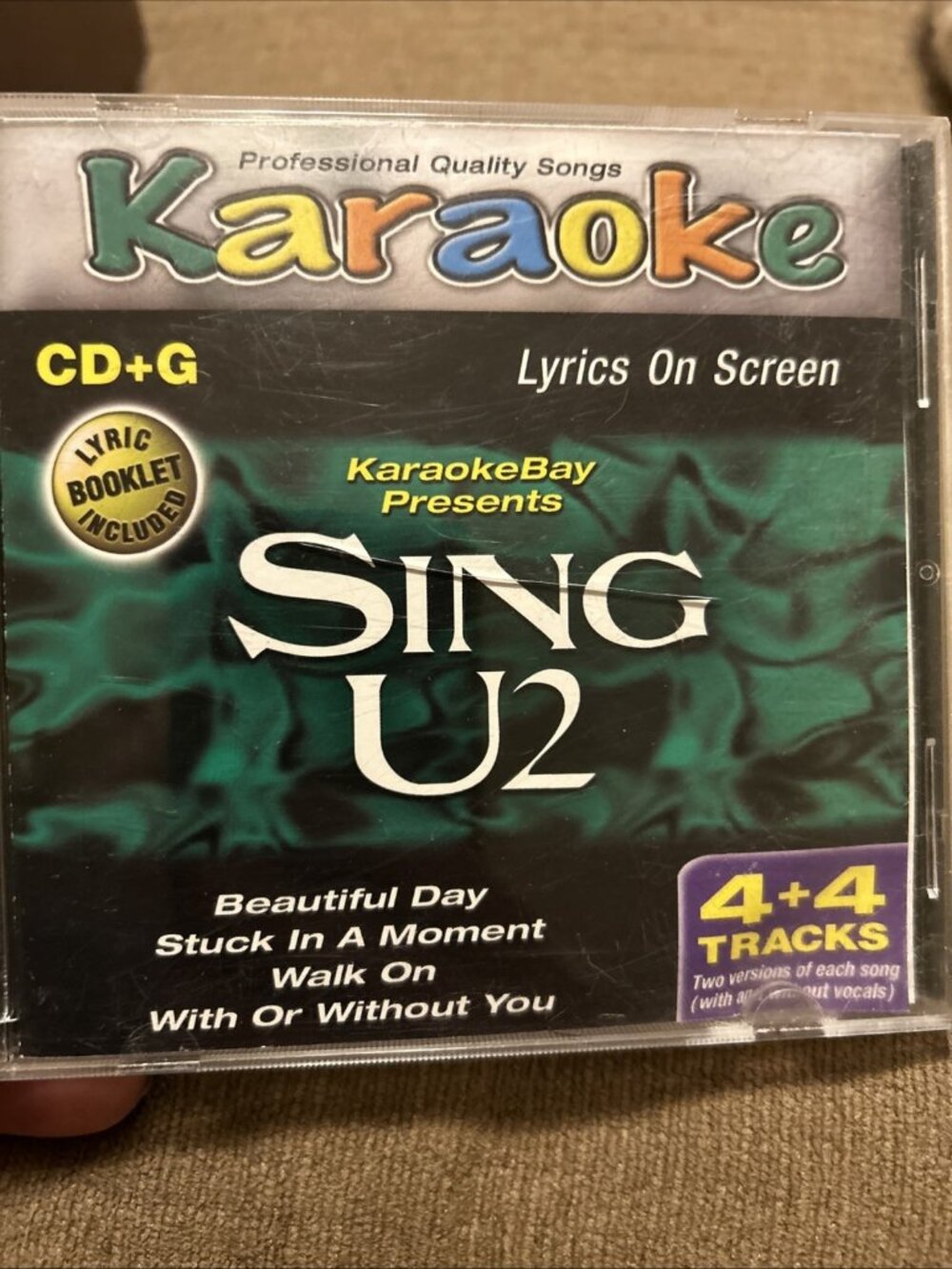 KARAOKE BAY CD + G Sing U2 4 + 4 Tracks 2 Versions Of Each Song Book Included